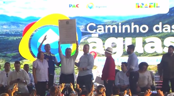 Inauguração do Ramal do Apodi. (foto: reprodução/youtube)