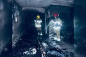 Morre mulher de 58 anos vítima de incêndio dentro de casa em Patos (foto: reprodução/4º BBM) incêndio