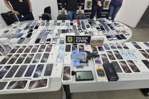 Operação da polícia recupera 339 celulares roubados em Campina Grande celulares roubados, policia civil, apreensão, campina grande