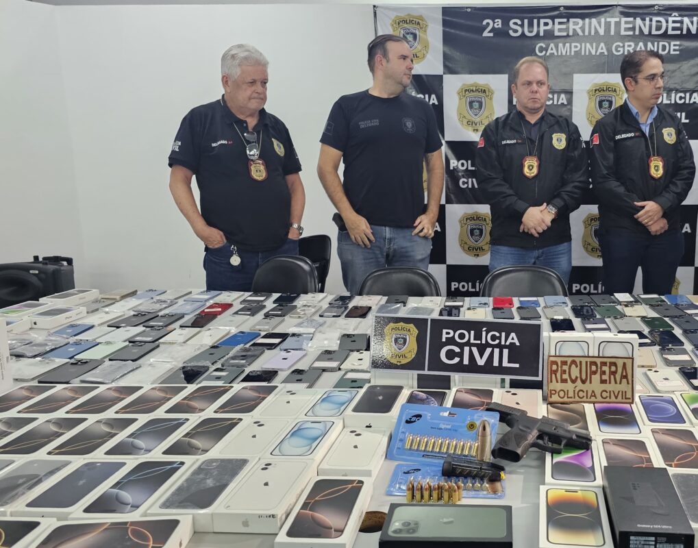 celulares roubados, policia civil, apreensão, campina grande