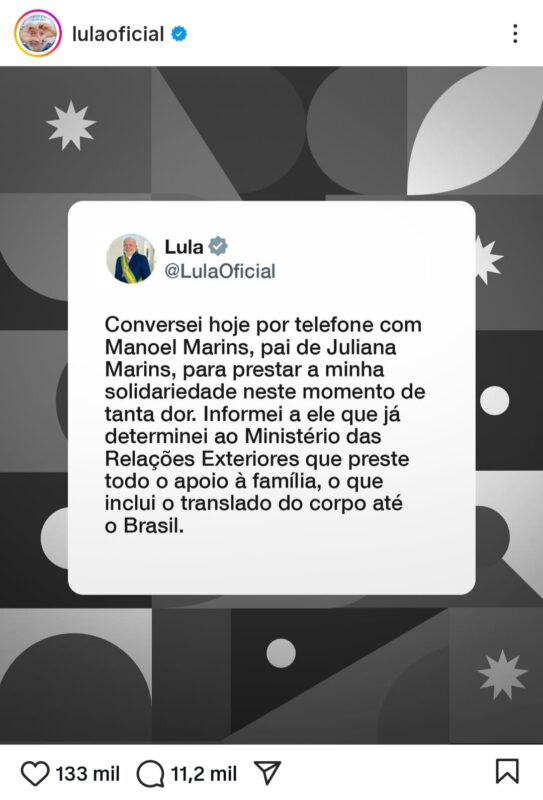 lula, juliana marins, traslado, corpo, indonesia