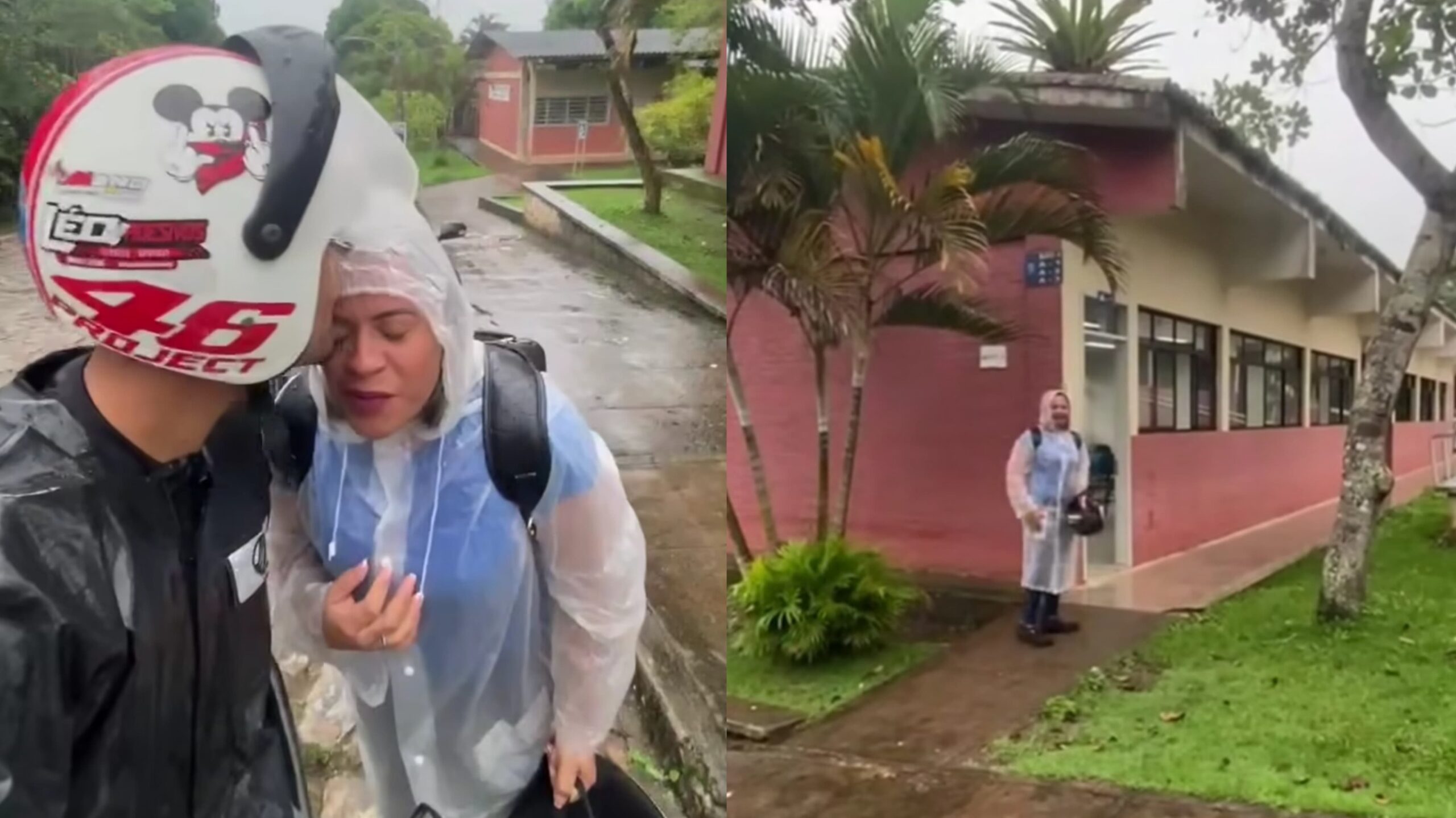 Mãe retorna aos estudos após 20 anos e é levada pelo filho no primeiro dia na Universidade. (foto: reprodução/redes sociais)