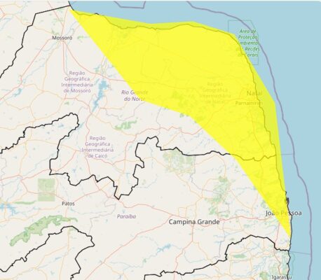 Inmet emite alerta de chuva forte para 21 cidades do litoral e agreste da Paraíba