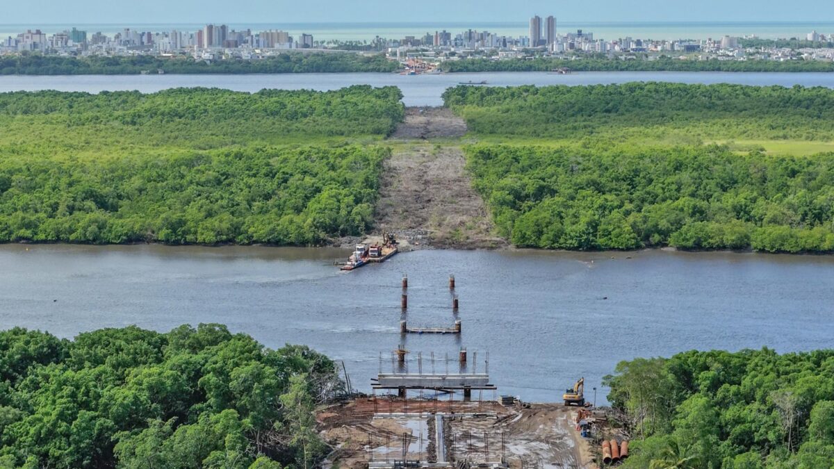 Ponte do Futuro: obras avançam e complexo deve ser entregue em 2026. (foto: Clilson Júnior)
