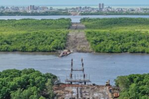 Ponte do Futuro: obras avançam e complexo deve ser entregue em 2026. (foto: Clilson Júnior)