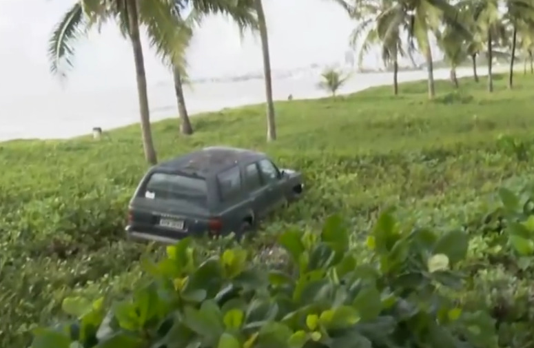 Motorista invade área de preservação em Intermares e passa por cima de ninhos de tartarugas