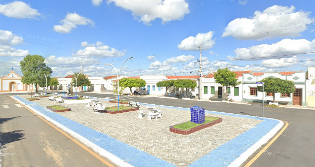 Centro da cidade de Caraúbas, no Cariri da Paraíba. (foto: reprodução/Google Maps) município, show