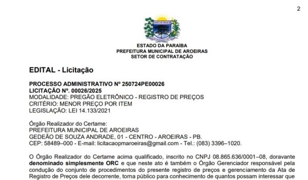 Prefeitura de Aroeiras