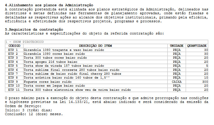 Edital de licitação, publicado no site do Tribunal de Contas do Estado (TCE). (foto: reprodução/Tramita)