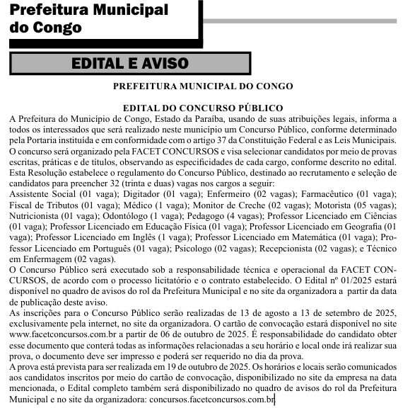 (foto: reprodução/DOE) concurso