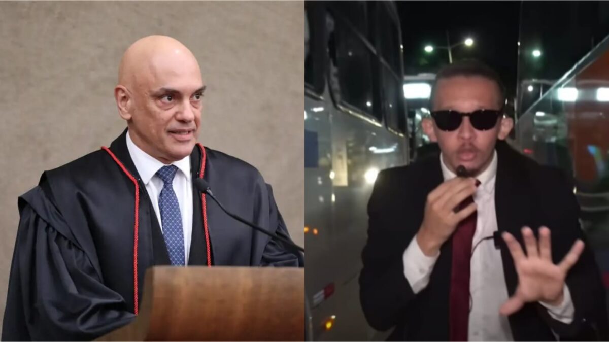 Humorista Mizael, 'advogado de Alexandre de Moraes', participa hoje de evento no STF Ministro Alexandre de Moraes, a esquerda (foto: Antônio Augusto/Secom/TSE) e o humorista Mizael, a direita (foto: reprodução/mizaelsiv/ezaovivo). stf