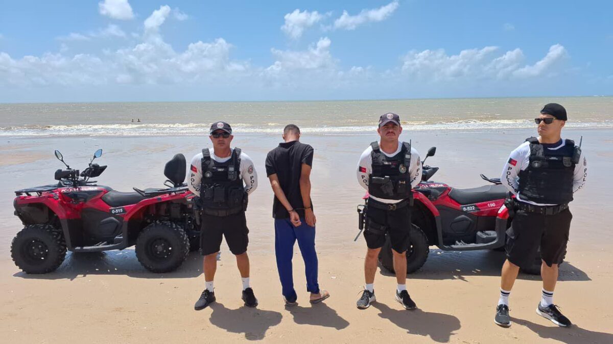 Homem foi preso após roubar cordão de ouro em João Pessoa. (foto: divulgação Beptur).