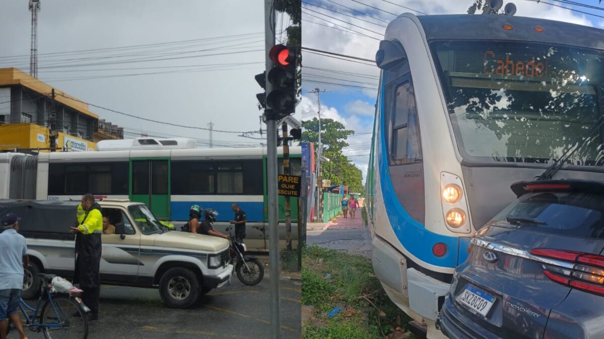 Colisão entre carro e VLT é registrada em Bayeux