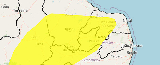 Alerta de Vendaval, emitido pelo Inmet. (foto: reprodução/Inmet)