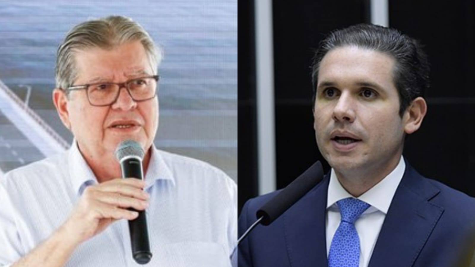 João Azevêdo e Hugo Motta. (foto: 1 - Governo da Paraíba, 2 - Saulo Cruz/Agência Senado)