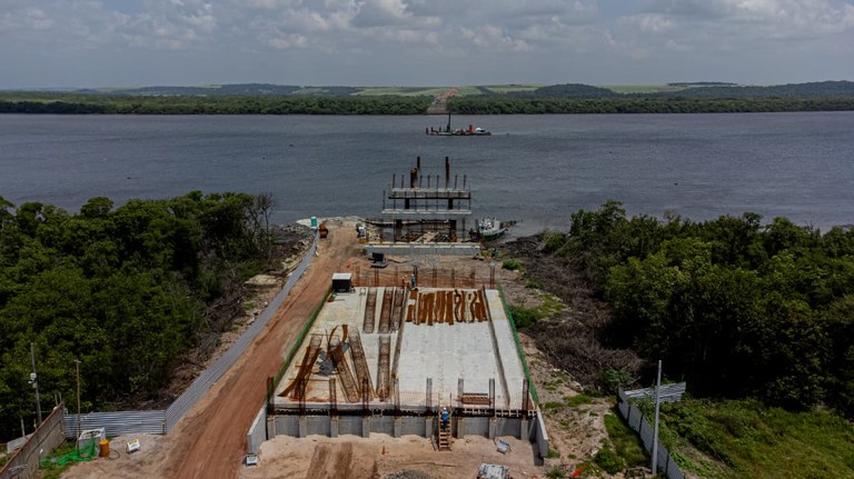 Ponte do Futuro: obras chegam a 30% de conclusão e avançam na Ilha Stuart Complexo Ponte do Futuro. (Foto: divulgação/Governo do Estado/DER-PB) foto setembro outubro 2025