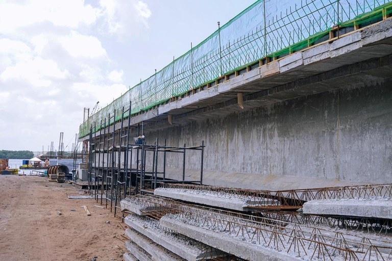 Ponte do Futuro: obras chegam a 30% de conclusão e avançam na Ilha Stuart Complexo Ponte do Futuro. (Foto: divulgação/Governo do Estado/DER-PB)
