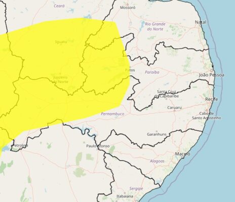 Inmet divulga alerta de perigo devido a clima extremamente seco em 76 cidades da Paraíba