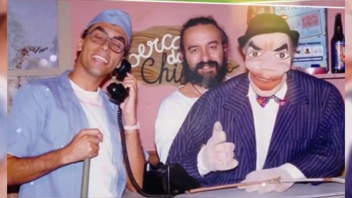 Augusto Bonequeiro (Chibata) e Filó (Edilson Alves). (foto: reprodução/Youtube/TV Tambaú)