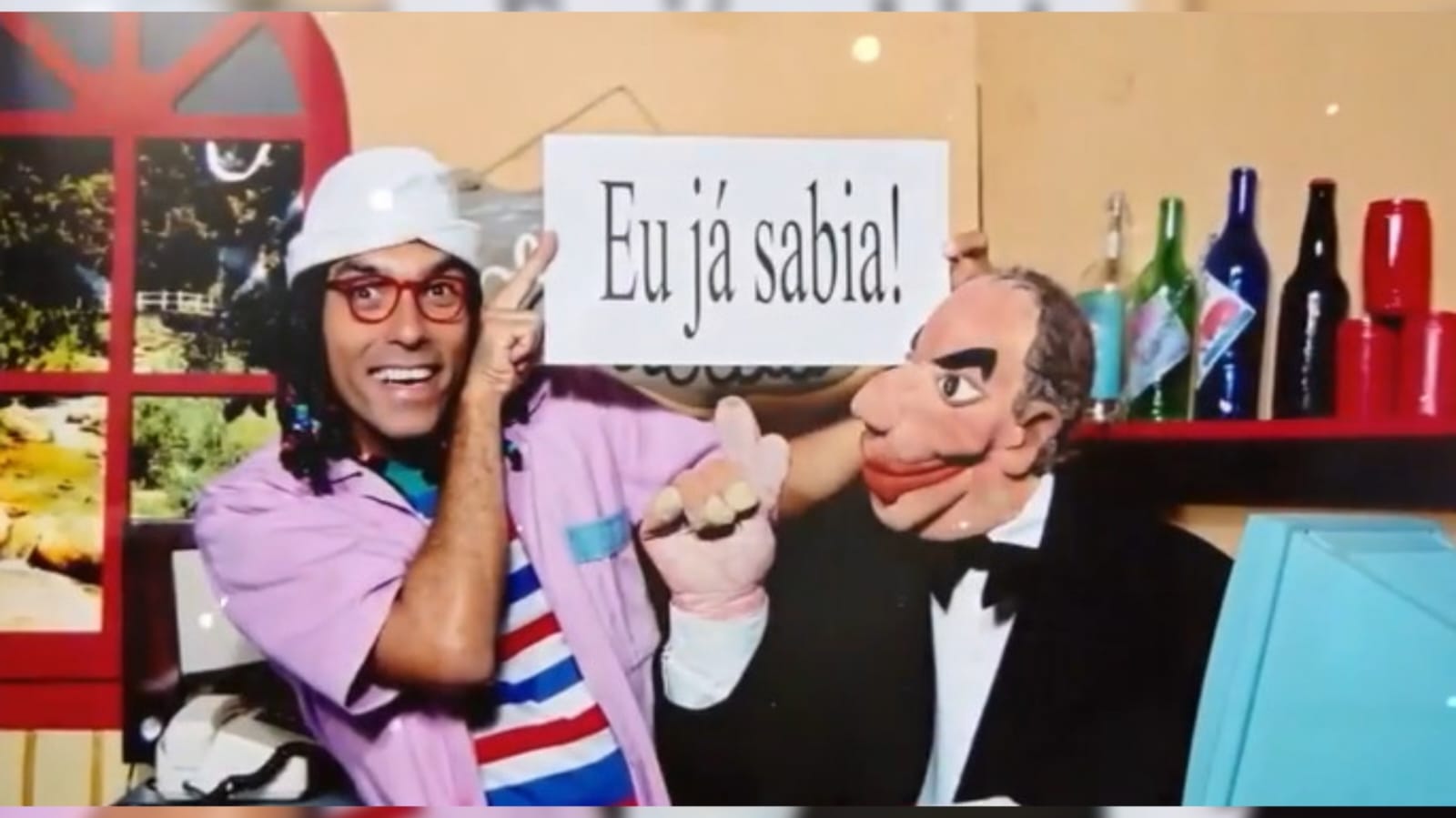 Augusto Bonequeiro (Chibata) e Fil (Edilson Alves). (foto: reproduo/Youtube/TV Tamba)