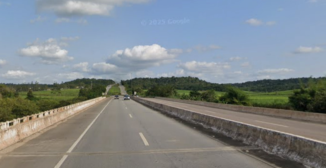 Ponte sobre o rio Mamanguape, na BR-101. (foto: reprodução/Google Maps)
