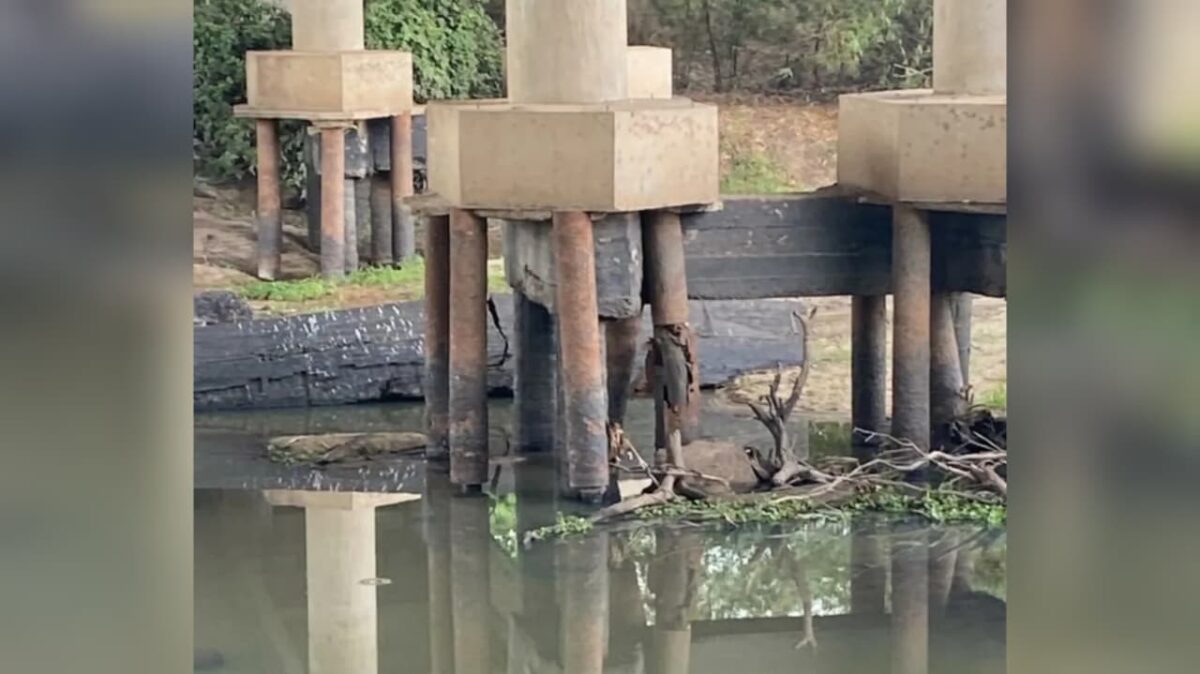 Popular denunciou possível riscos em ponte sobre o rio Mamanguape,na BR-101 (foto: reprodução/redes sociais)