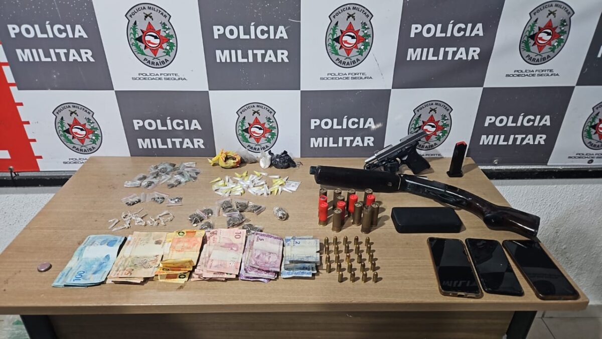 Dois homens são presos após confronto com PM no Jardim Veneza; Armas e drogas são apreendidas