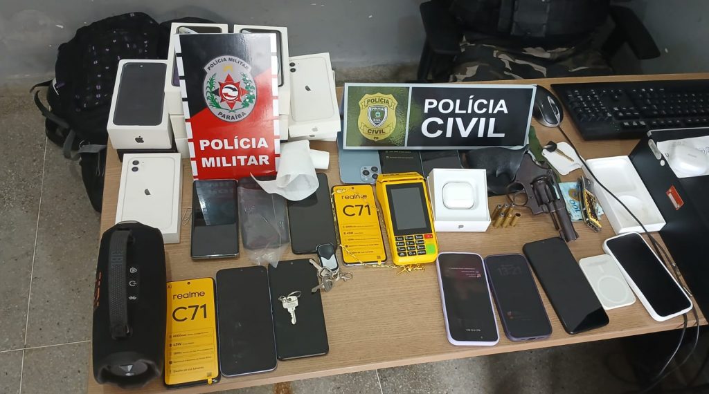 Dois suspeitos são detidos após roubo a loja de eletrônicos em Campina Grande