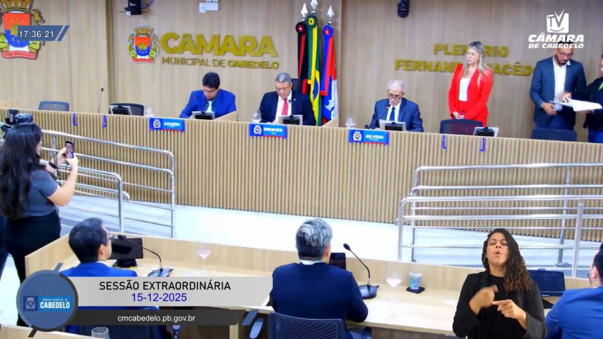 Câmara, posse, prefeito interino, Cabedelo, Edvaldo Neto