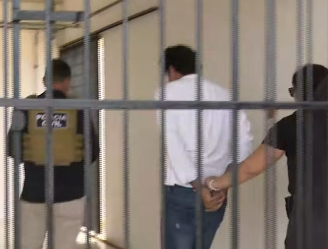 João Lima na Cidade da Polícia Civil - Foto: reprodução/TV Norte Paraíba