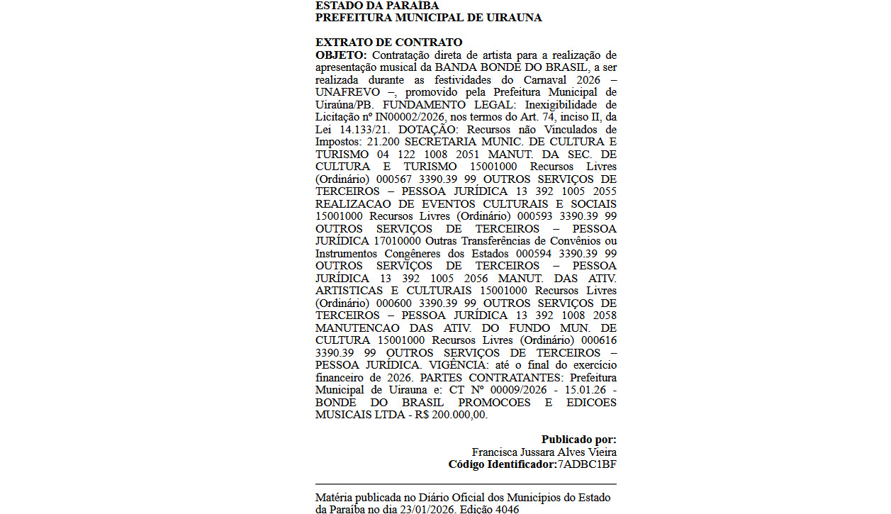 Foto: reprodução/Diário dos Municípios