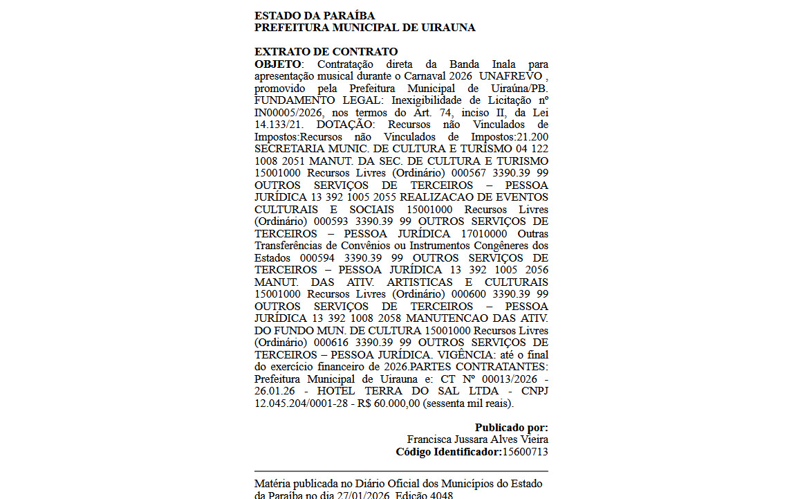 Foto: reprodução/Diário dos Municípios