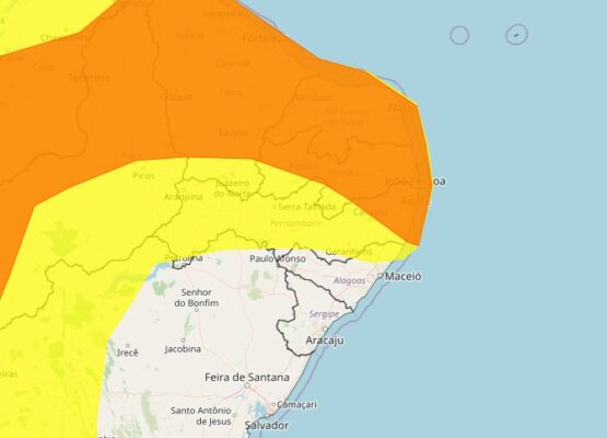 Todos os 223 municípios da Paraíba estão sob alerta de chuva forte até domingo