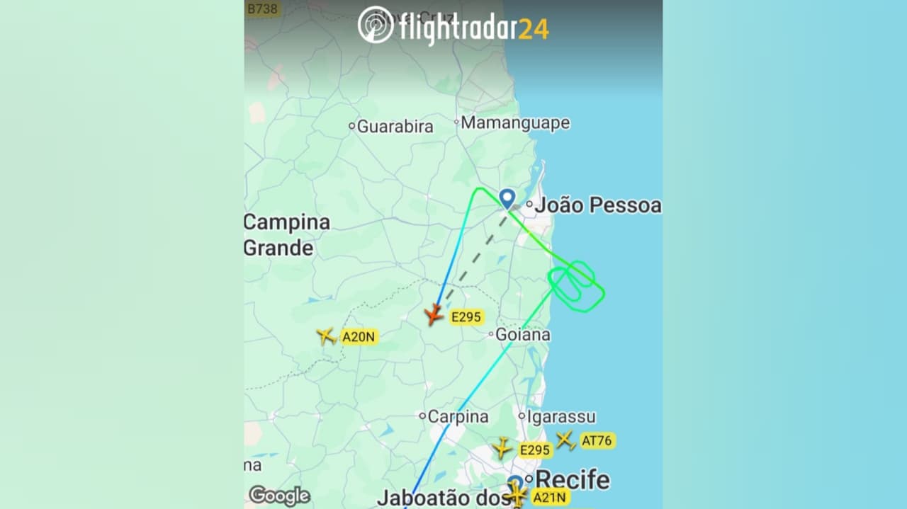 Alteração na rota do voo do Aeroporto de Confins - Foto: reprodução/Flightradar