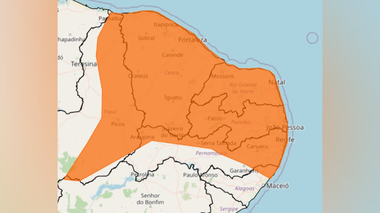 Alerta laranja de chuvas - Foto: reprodução/Inmet