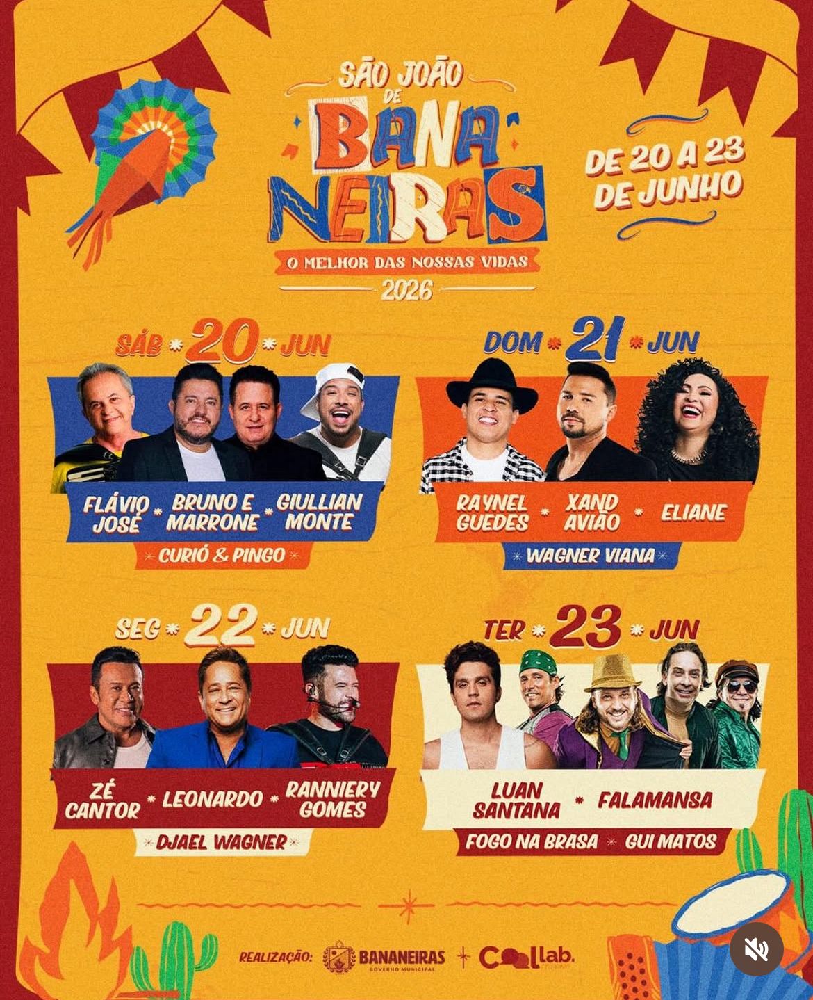 Programação São João 2026 Bananeiras