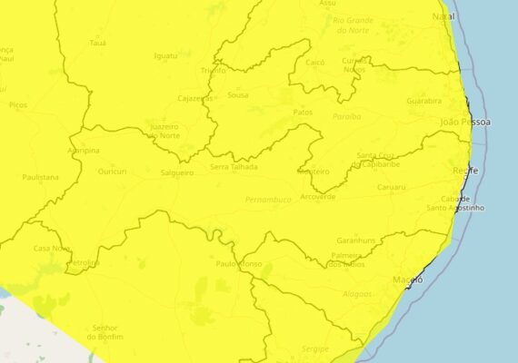 Inmet emite alerta de chuva forte e ventos intensos