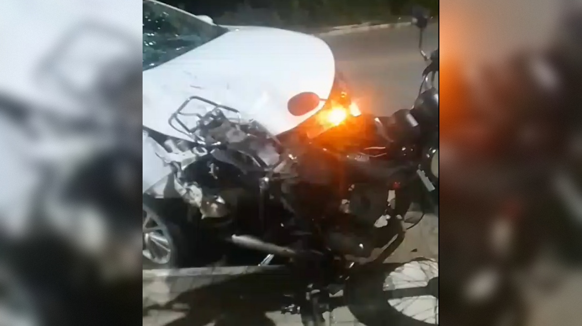 Colisão entre carro e moto deixa um morto e um ferido na BR-405, em São João do Rio do Peixe