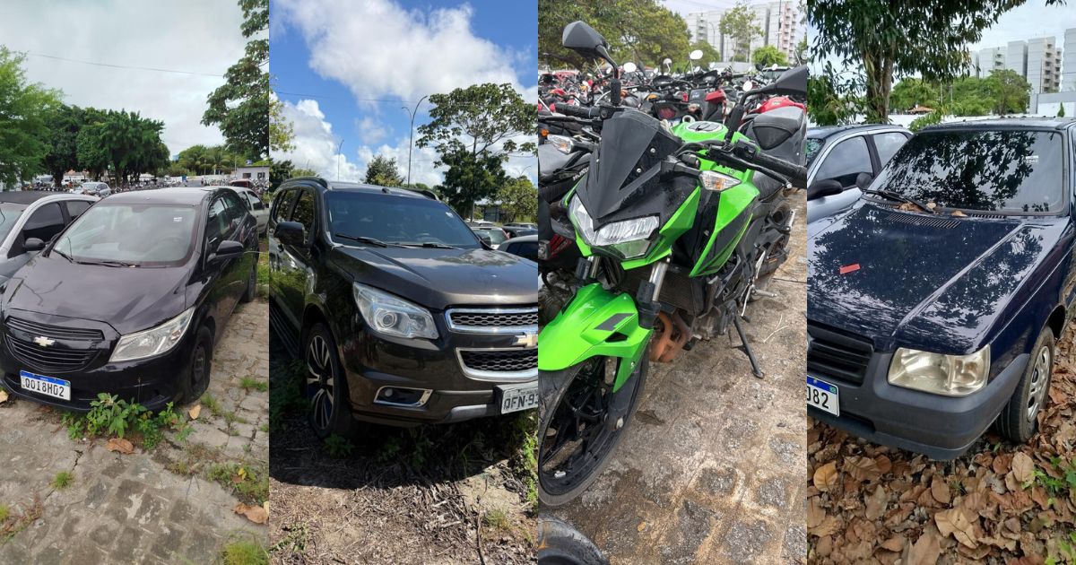 Detran-PB realiza leilão com Trailblazer por R$ 50 mil e Kawasaki por R$ 6 mil; edital tem quase mil lotes