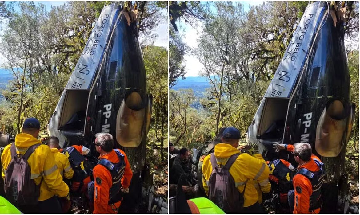 Corpos de vítimas de queda de helicóptero em Santa Catarina são liberados